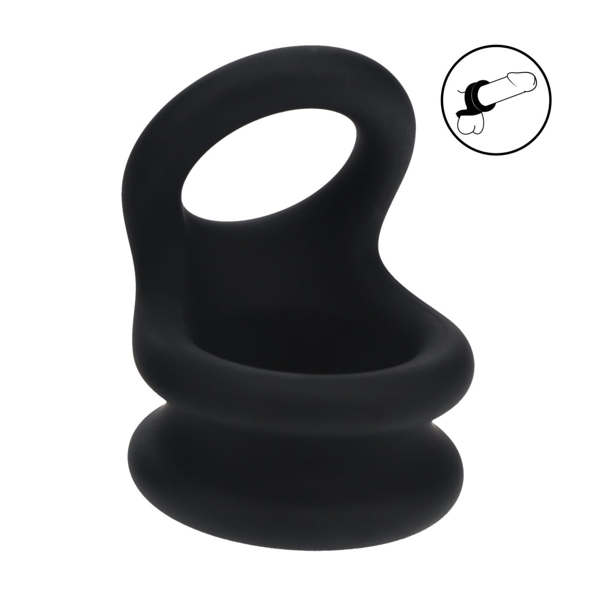 Levelz Wide Double O Cock Ring M, elastický erekční kroužek na penis a varlata