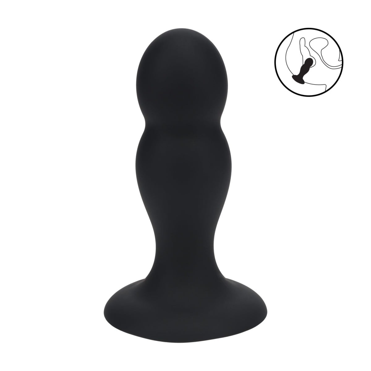 Levelz Double Rattle Anal Plug M, silikonové anální kuličky s vnitřní kuličkou 10,5 x 3,4 cm