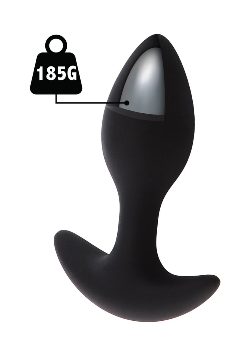 Hidden Desire Extreme Weighted Anal Plug 185g, silikonový anální kolík se závažím 10,5 x 3,4 cm