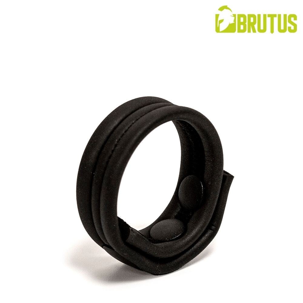 Brutus Neoprene Cockstrap Black, nastavitelný pásek na penis a varlata