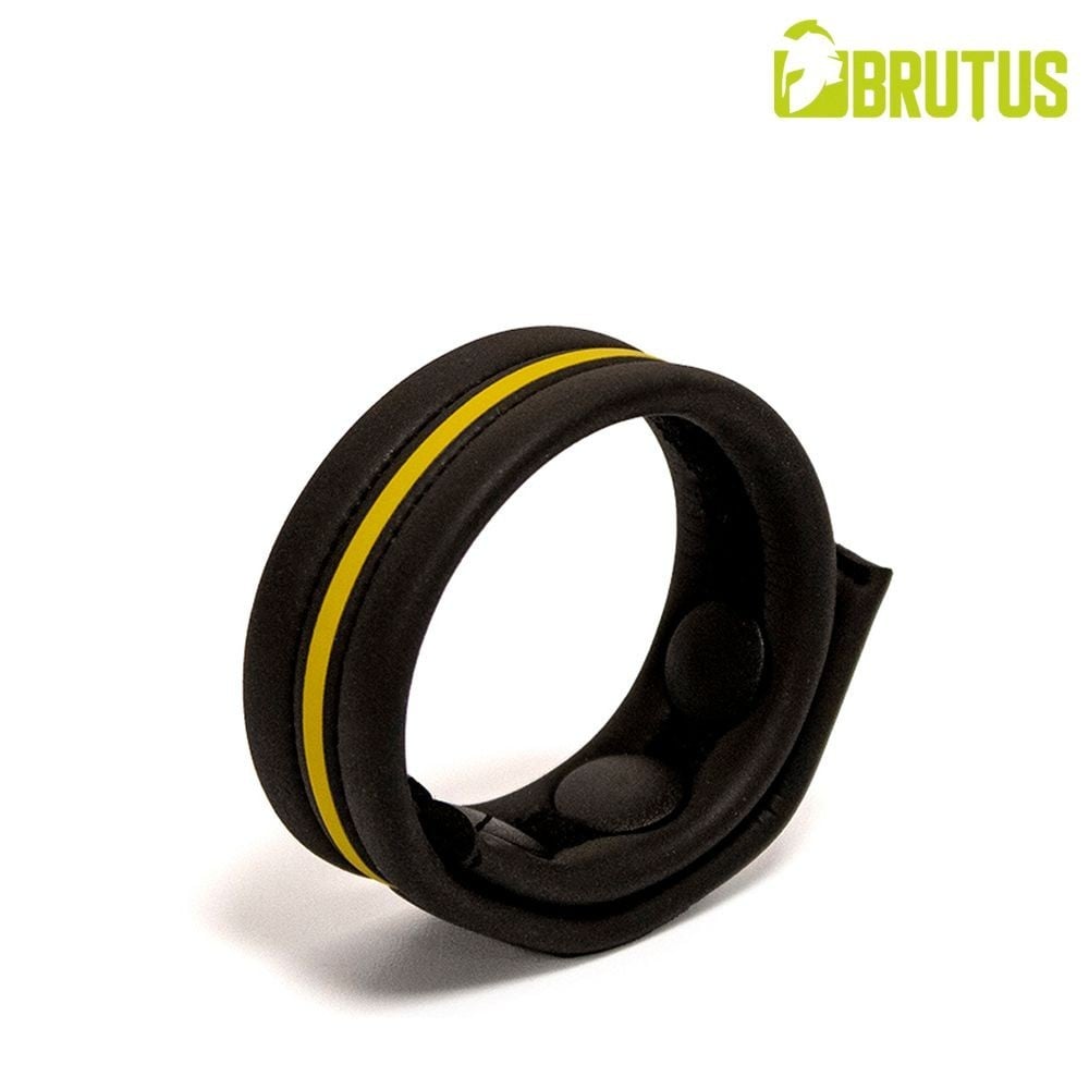 Brutus Neoprene Cockstrap Yellow, nastavitelný pásek na penis a varlata