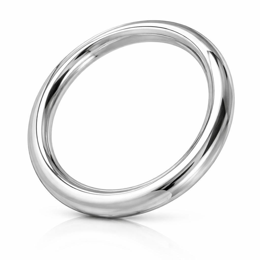Erekční kroužek Slave4master Alpha-8 50 mm, erekční kroužek z nerezové oceli, tloušťka 8 mm