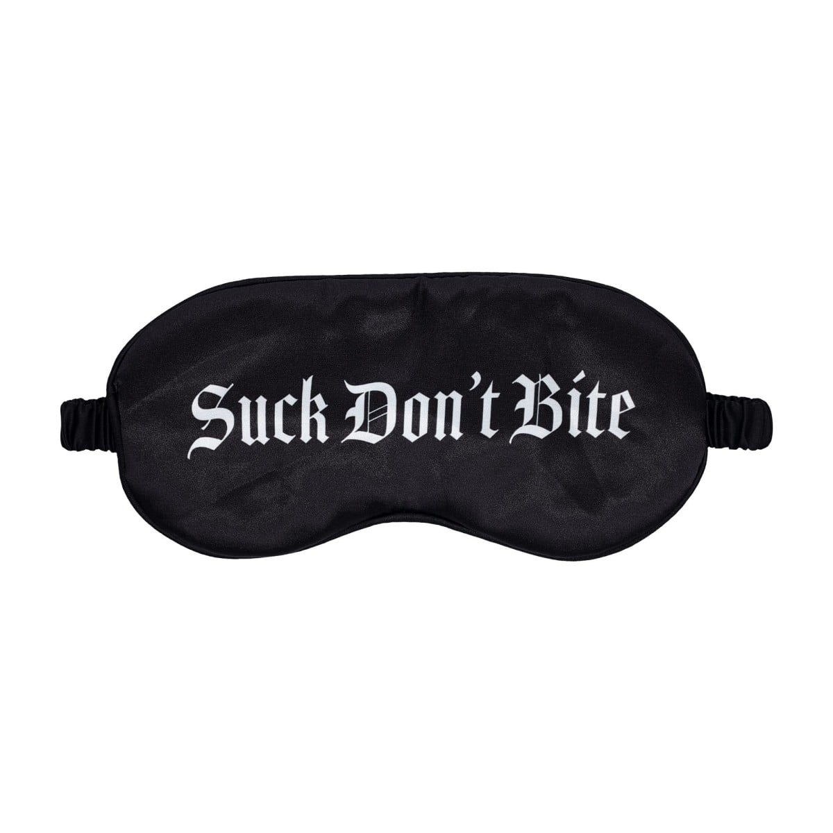 Ouch! Suck Don't Bite Satin Blindfold, hebká maska na oči s nápisem