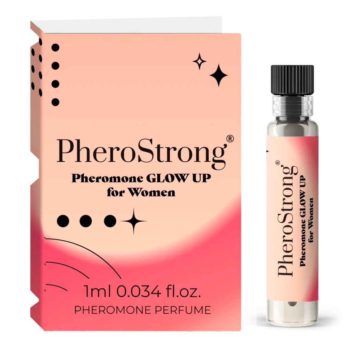 PheroStrong Glow Up for Women 1 ml, květinově-ovocný parfém pro zvýšení sexuální přitažlivosti
