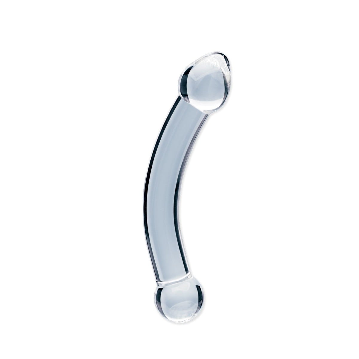 Clarity Celestial Purity, oboustranné dildo z borosilikátového skla 19,2 x 3,6 cm