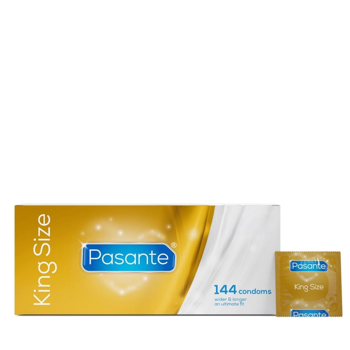 Pasante King Size Condoms 144 Pack, XL kondomy s nominální šířkou 60 mm
