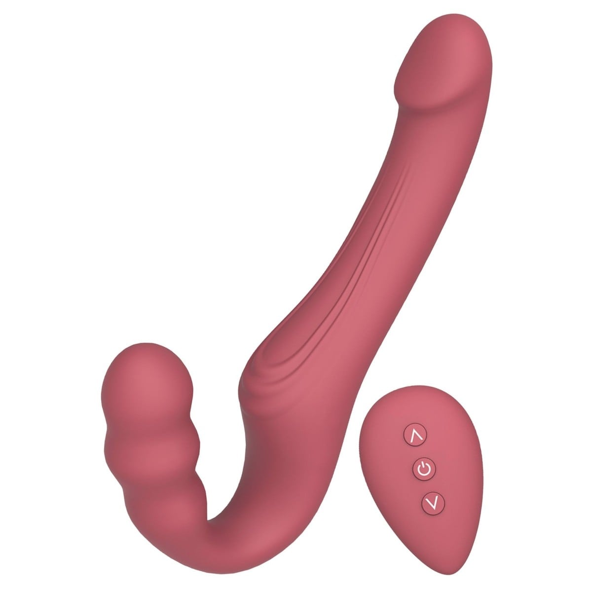 She.E.O Strapless Strap-On Vibrator, vibrační vkládací dildo na dálkové ovládání 22 x 3,5 cm