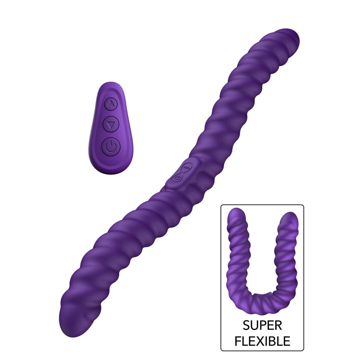 She.E.O Dual-Sided Flexible Vibrator, oboustranný flexibilní vibrátor na dálkové ovládání 35 x 3 cm