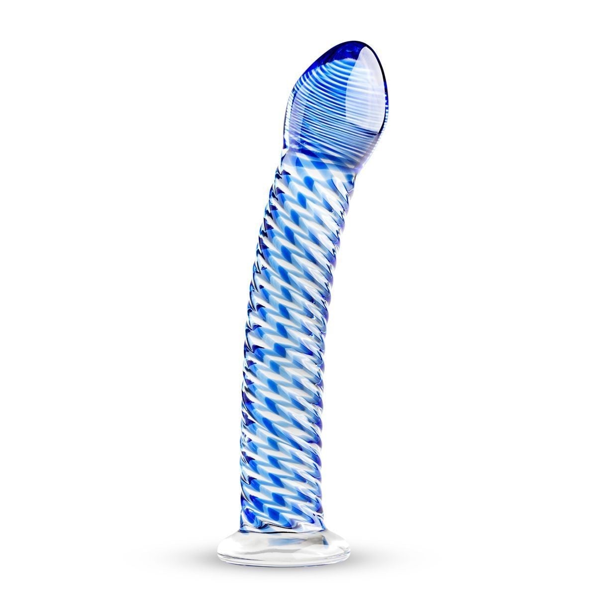 Gildo Glass Dildo No. 5, strukturované skleněné dildo 17,5 x 2,9–3,5 cm