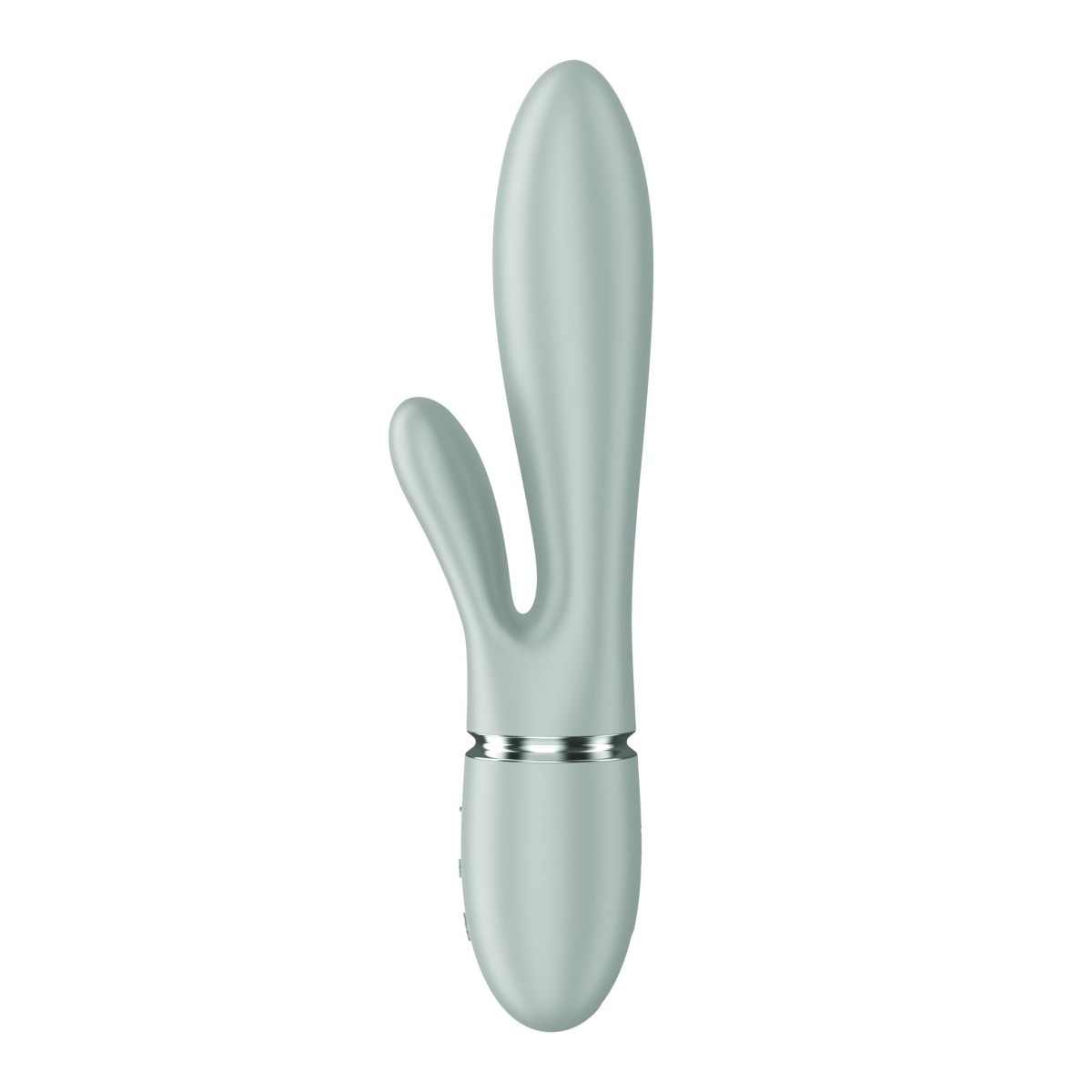 Rabbit vibrátor Satisfyer Pearl Bunny 2 Grey Green, dvojitý silikonový vibrátor s rotujícími perličkami