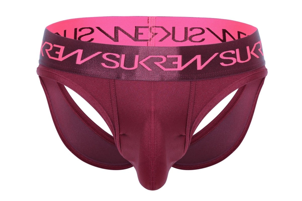 Tanga Sukrew V-Thong Claret L, červená pánská tanga/jocksy