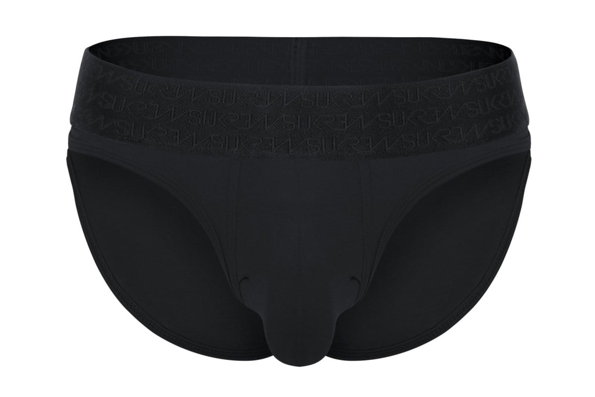 Slipy Sukrew Classic Brief Eclipse M, černé pánské slipy