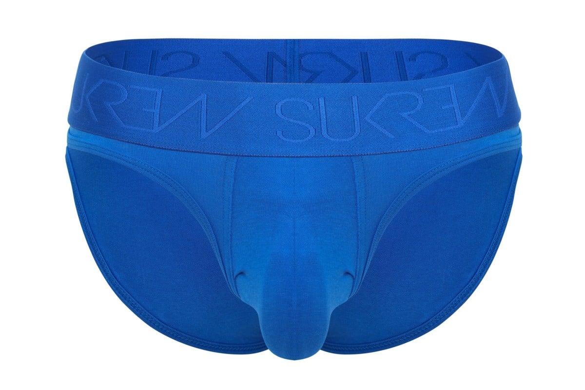 Slipy Sukrew Classic Brief Blue Hawaii M, modré pánské slipy
