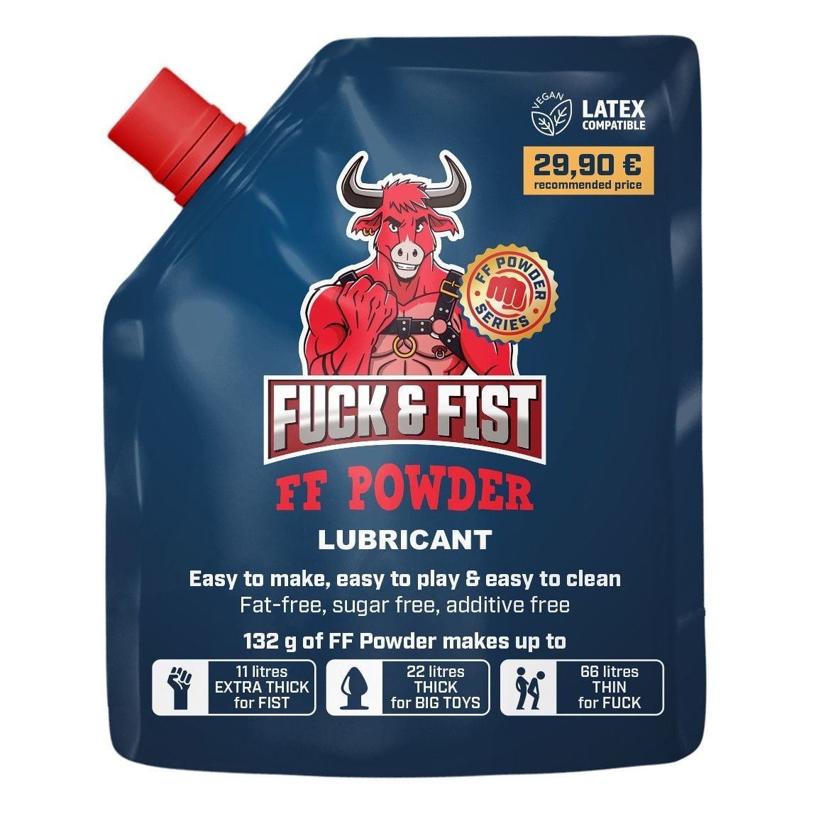 Fuck & Fist FF Powder Lubricant 132 g, instantní lubrikant 11 l