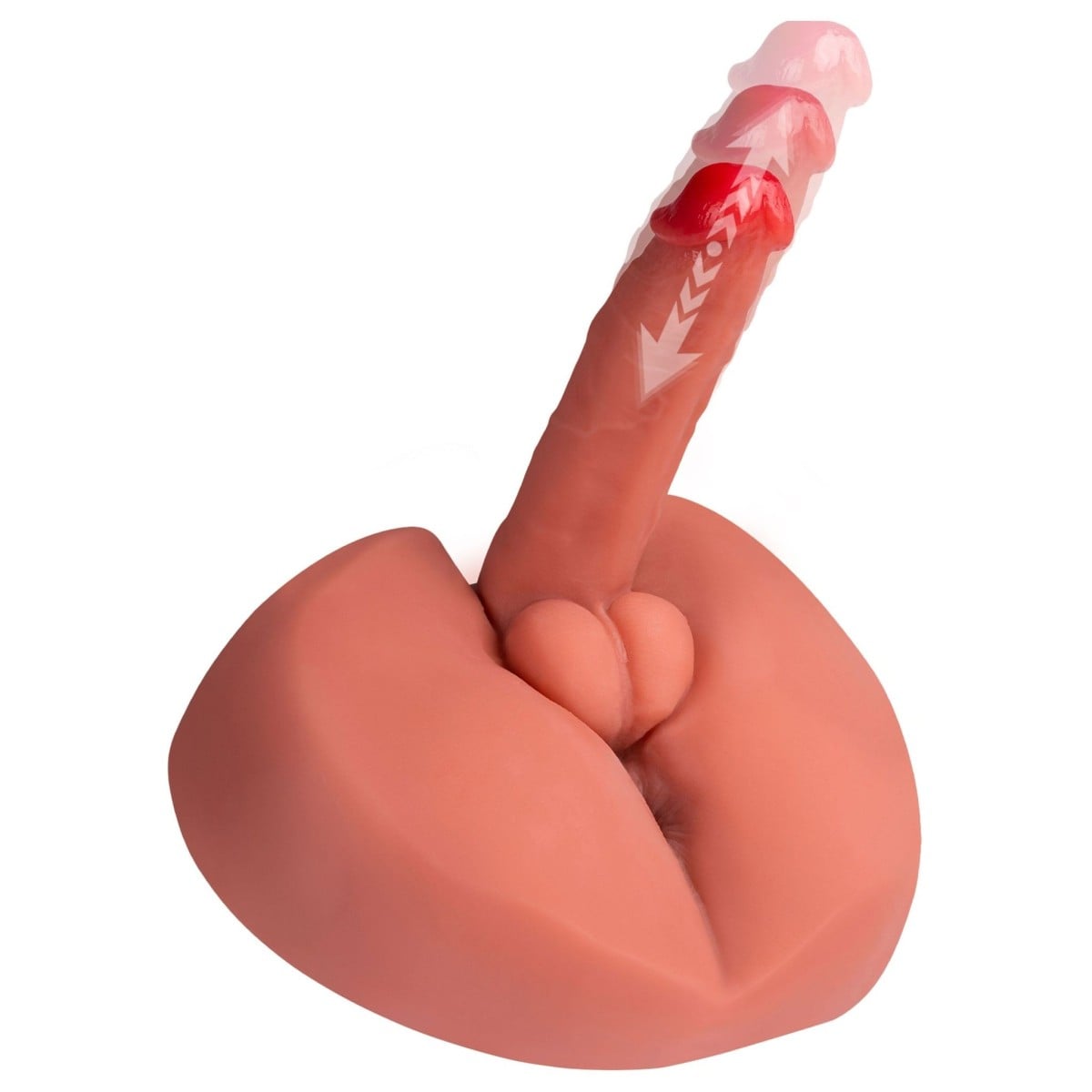 Hidden Desire Bangers Hardcore Deep Fucker, realistické dildo s vibracemi a přirážením 31 x 4,5 cm