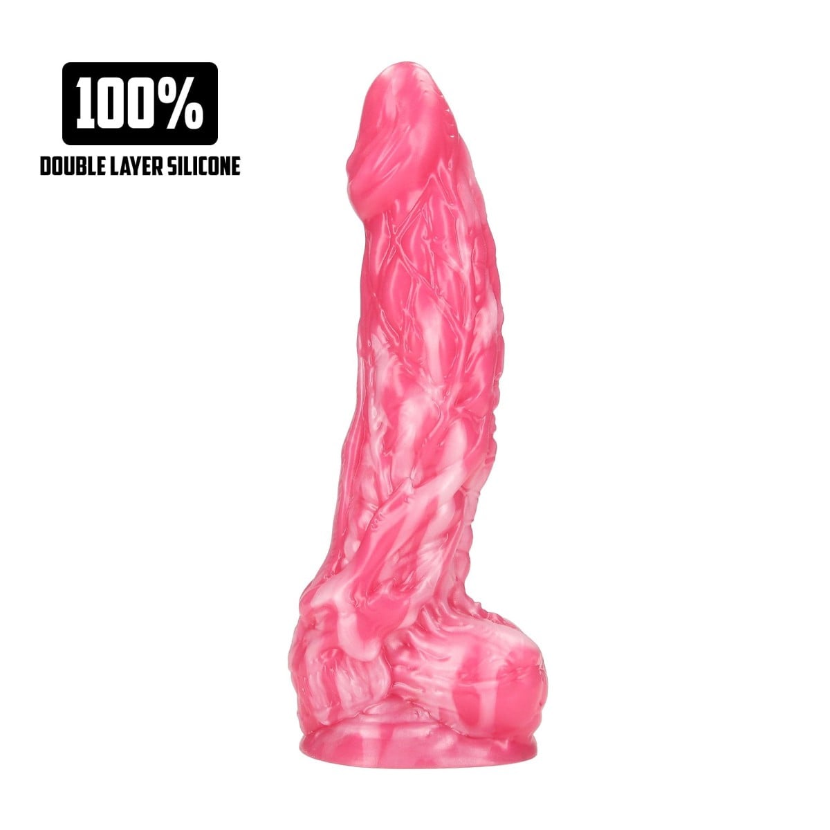 Ouch! Fiction Cocks Imp Demon, silikonové fantasy dildo s přísavkou 23 x 3,5–4,8 cm