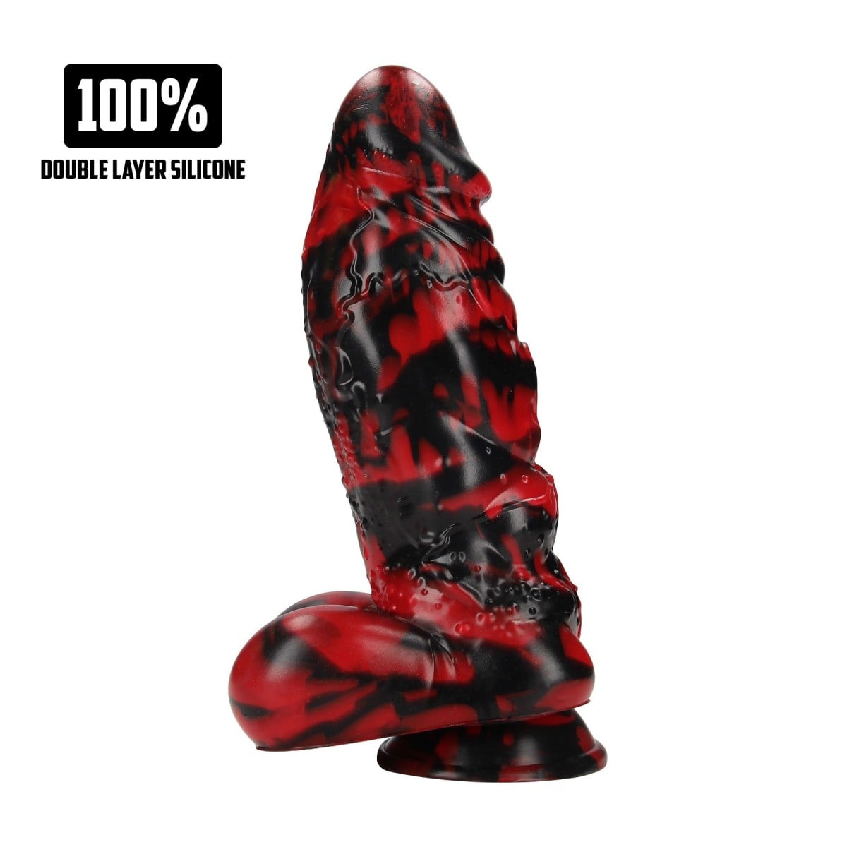 Ouch! Fiction Cocks Demon Master, silikonové fantasy dildo s přísavkou 21,8 x 4,5–6,5 cm