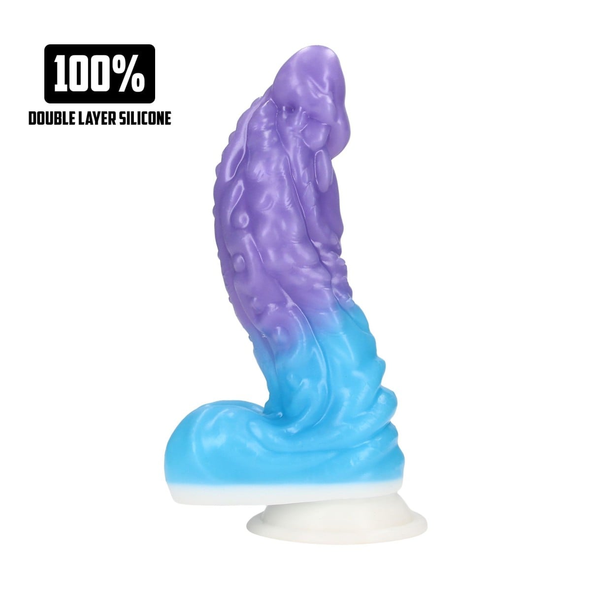 Ouch! Fiction Cocks Galactic Hydra, silikonové fantasy dildo s přísavkou 21,3 x 3–5,6 cm