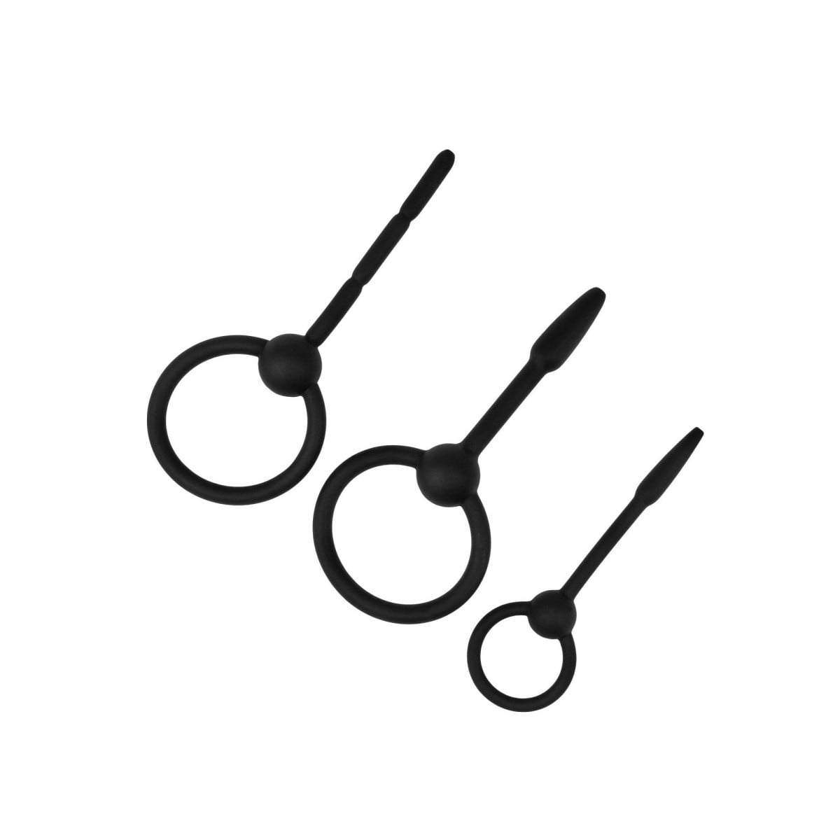 Lola Games Vanilla Spin Urethral Dilator Set, set 3 ks penis plugů s průměry 5–9 mm