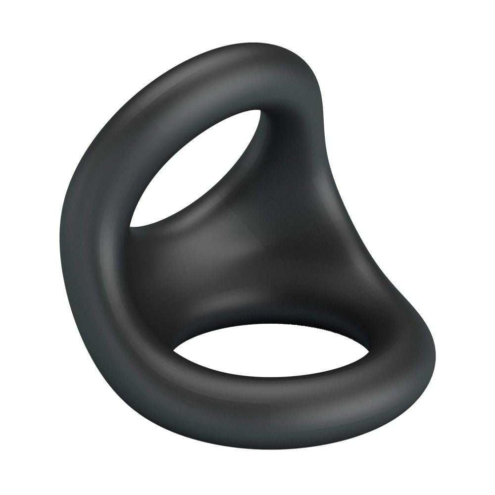 Baile Crazy Bull Nestor Super Soft Silicone, silikonový dvojkroužek na penis a varlata