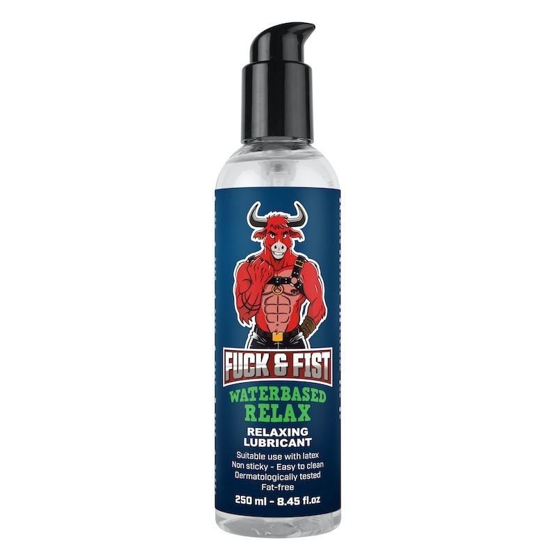 Fuck & Fist Waterbased Relax Lubricant 250 ml, relaxační anální lubrikační gel na vodní bázi