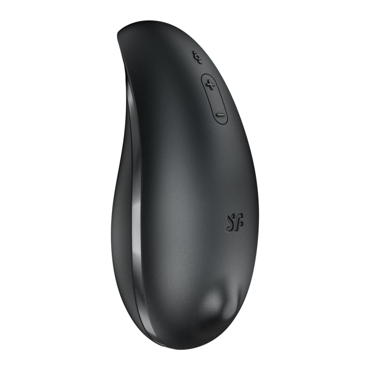 Přikládací stimulátor Satisfyer Tap & Roll černý, stimulátor s poklepáváním a rolováním
