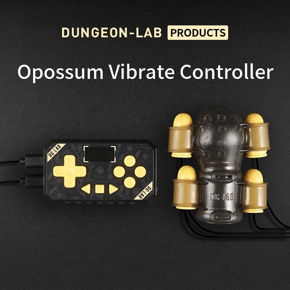 Dungeon Lab Opossum Vibrate Controller, smart dvoukanálový vibrační systém se 4 bullet vibrátory a TPE návleky na penis