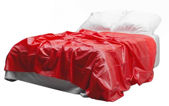 EasyToys Vinyl Sheet Red - červené vinylové prostěradlo 200 x 230 cm