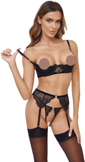 Cottelli Lingerie 3-dílný set 85B/L