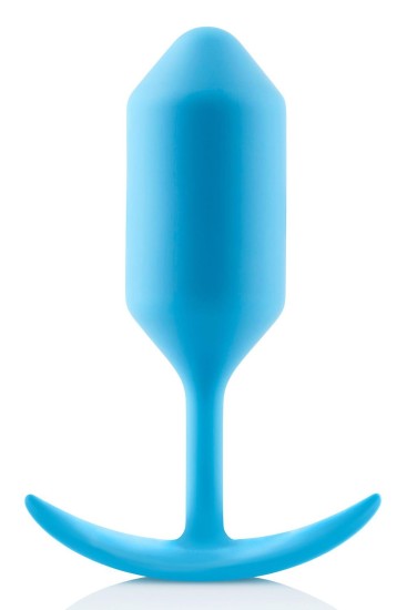 b-vibe Snug Plug 3 dvojitý anál plug 180 g modrý