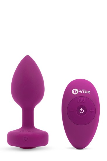 b-Vibe Vibrating Jewel Plug S/M Purple