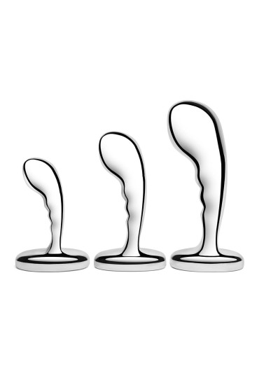 b-Vibe Stainless Steel P Spot Training Set Silver