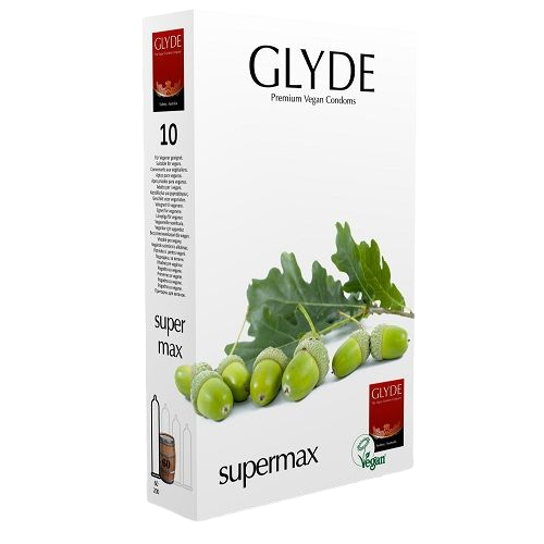 Glyde Super Max Premium Vegan Condoms 10 ks