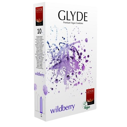 Glyde Wildberry Premium Vegan Condoms 10 ks