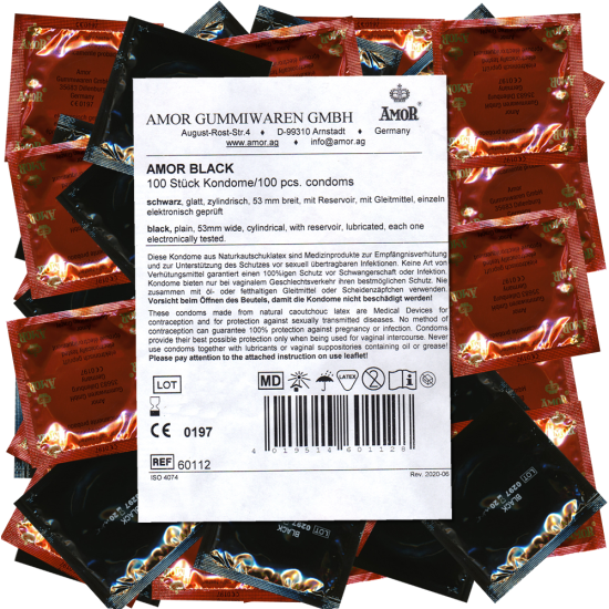 Amor Black condoms 100 pcs