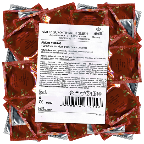 Amor Bulk-Pack, Young: 100 youth condoms