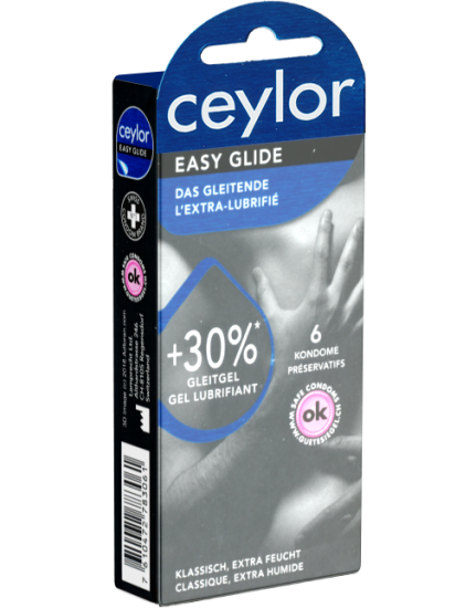 Ceylor Single: Easy Glide, 6 extra wet condoms