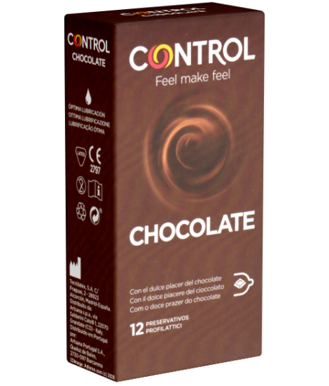 Control Single: Chocolate, 12 condoms with chocolate flavour