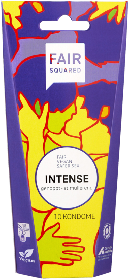 Fair Squared Nopované veganské kondomy Intense 10 ks