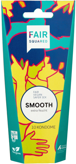 Fair Squared Extra lubrikované veganské kondomy Smooth 10 ks