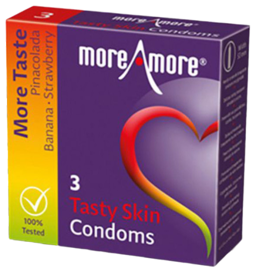 More Amore Single: Tasty Skin, 3 condoms with tasty flavours