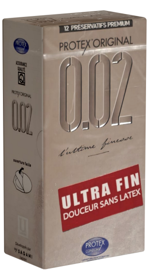 Protex Single: Original 0.02 Ultime Finesse, 12 latex free condoms