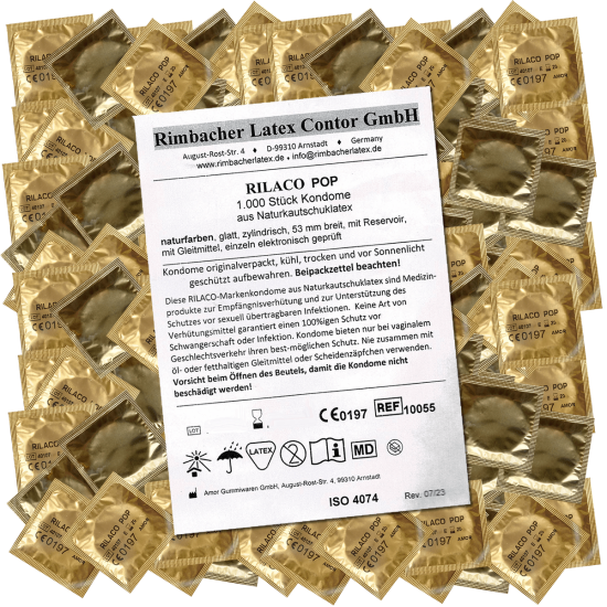 Rilaco Bulk-Pack: Pop (Nature), 1000 lubricated condoms