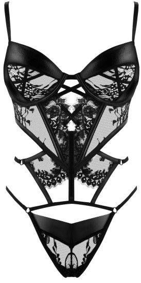 Beauty Night Fashion Erotické body Leonela teddy černá, L/XL