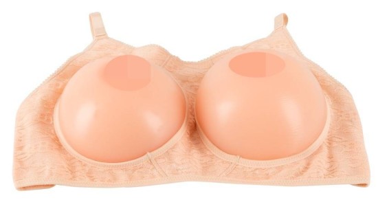 Silikonová prsa s podprsenkou, 2x 1000 g ("čtyřky")