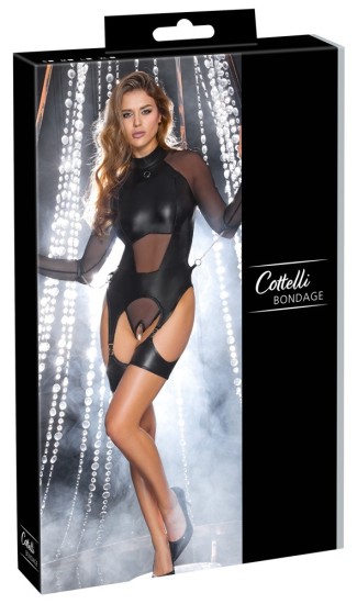 Cottelli Suspender Body & Soft Handcuffs, S