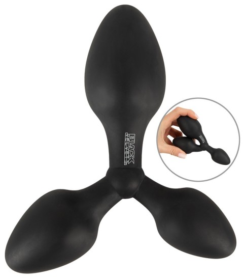 Black Velvet trojitý anální kolík černý