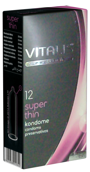 Vitalis Premium Single: Super Thin, 12 condoms