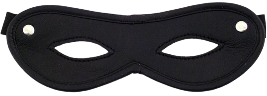ROUGE Leather Open Eye Mask Black