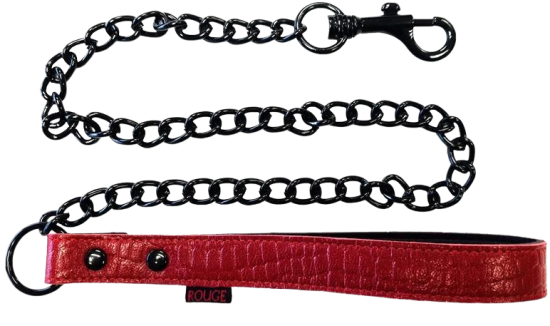ROUGE Leather Lead (Burgundy with Black Accessories Ananconda)